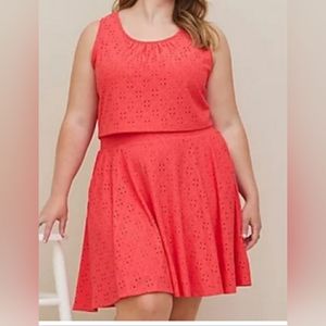 Torrid Tank and Skater Skirt Set Size 2